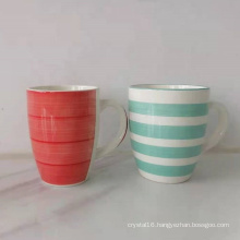 Wholesale Stoneware 12OZ Hand Printing Coffee Tea Mug